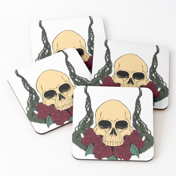Item preview, Skull An Roses Flat designed and sold by studiosvgcom.
