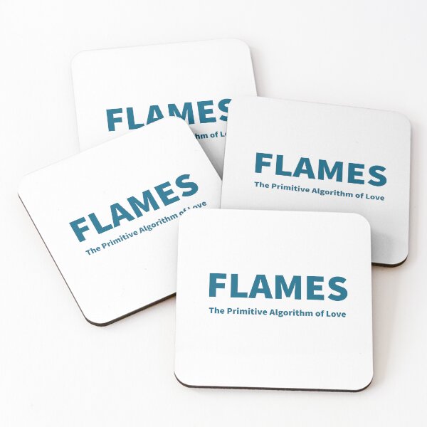 Item preview, "FLAMES" The Primitive Algorithm of Love" retro Dating app text design designed and sold by TR_fairydesigns.
