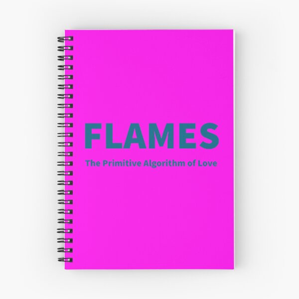 Item preview, "FLAMES" The Primitive Algorithm of Love" retro Dating app text design designed and sold by TR_fairydesigns.