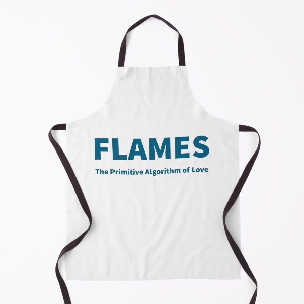 Item preview, "FLAMES" The Primitive Algorithm of Love" retro Dating app text design designed and sold by TR_fairydesigns.