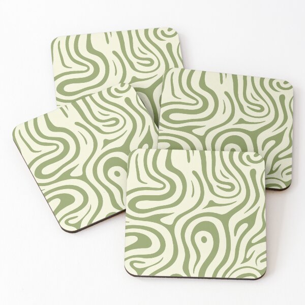 Item preview, Sage & Sand Liquid Swirl Abstract Pattern designed and sold by CosmoMagiclk.