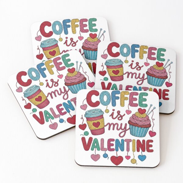 Item preview, Coffee Is My Valentine Cozy Coffee Mug Illustration designed and sold by Lulunza.