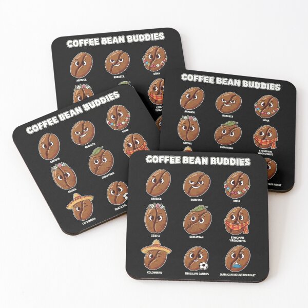 Item preview, Cute Coffee Bean Characters Chart designed and sold by Teeny Quities.
