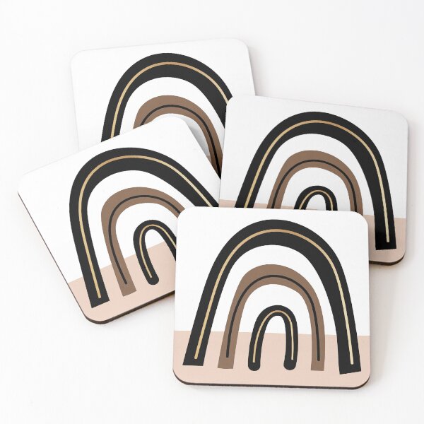 Artikelvorschau, Minimalistischer Regenbogenbogen als Wandbild für moderne Wohnräume – Neutrales abstraktes Design entworfen und verkauft von AbstractAuraArt.