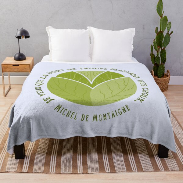 Item preview, Michel de Montaigne quote: Je veux que la mort me trouve plantant mes choux. designed and sold by artbleed.