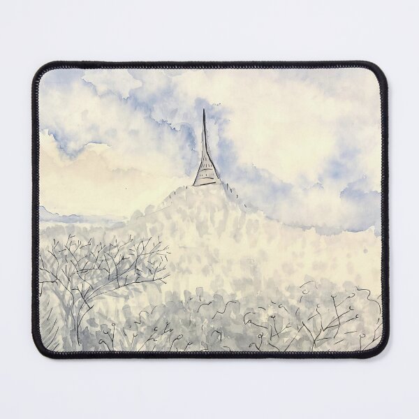 Item preview, Ještěd Hotel in Winter – Czech Landmark Watercolour designed and sold by ArtwithKellie.