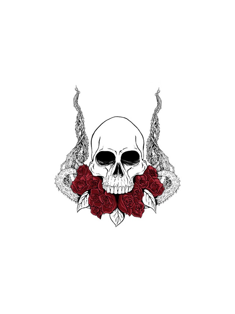 Thumbnail 4 of 4, iPhone Case, Skull And Roses designed and sold by studiosvgcom.