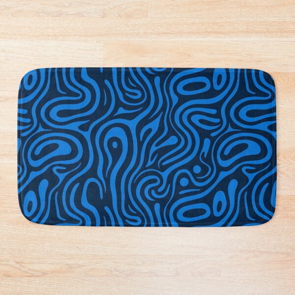 Item preview, Deep Sea Blue Liquid Swirl Abstract Pattern designed and sold by CosmoMagiclk.
