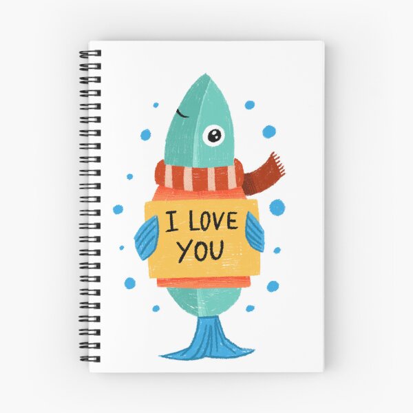 Item preview, Cute Fish “I Love You” Illustration – Whimsical Love Art designed and sold by diocreate.