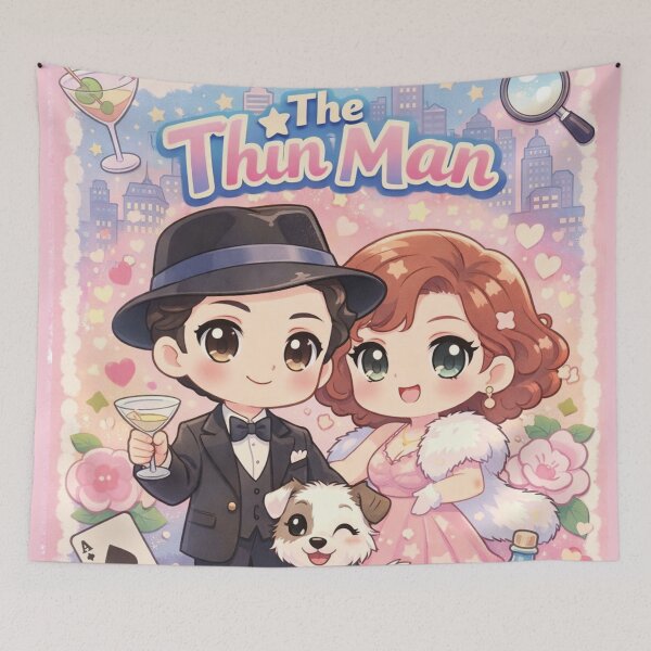 Item preview, The Thin Man – Kawaii Mystery Romance Collage designed and sold by Mauswohn.