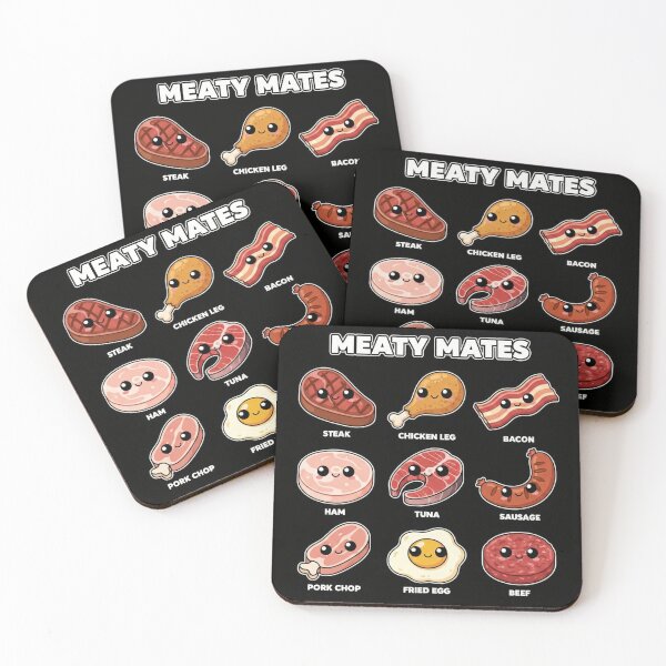 Item preview, Meaty Mates Cute Food Characters designed and sold by Teeny Quities.