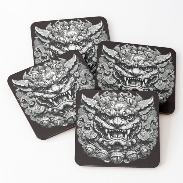 Item preview, Japanese Foo Dog Art designed and sold by Uneekbiro.