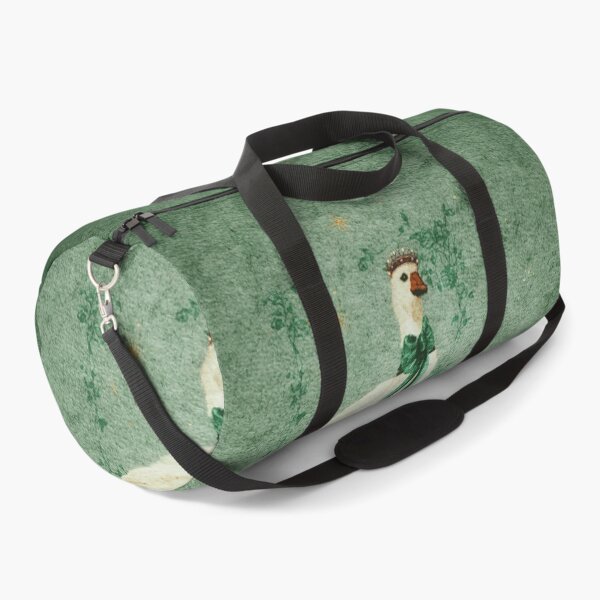 Item preview, Cottagecore aesthetic: Silly Goose: King Goose With Emerald Green Ribbon Watercolor designed and sold by Monica Laipple.