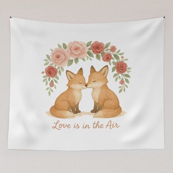 Item preview, Fox & Flowers Valentine designed and sold by ninoni.