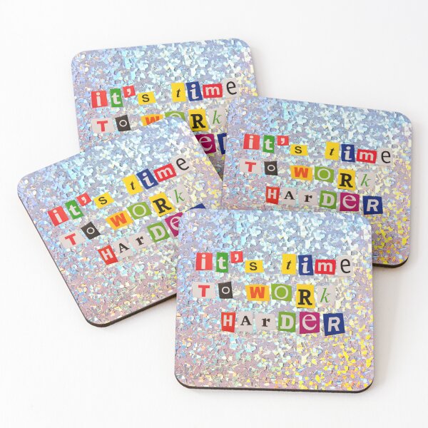 Item preview, It’s Time to Work Harder designed and sold by GoldenSparkleShop.