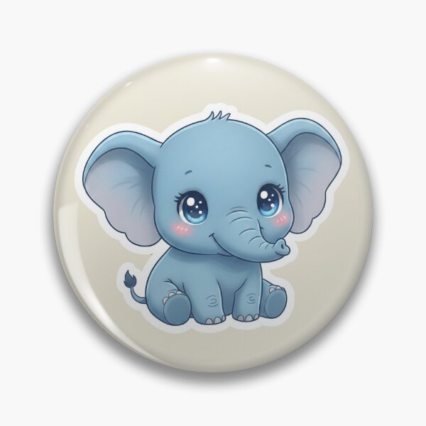 Item preview, kawaii chibi baby elephant designed and sold by AwesomeArtist26.