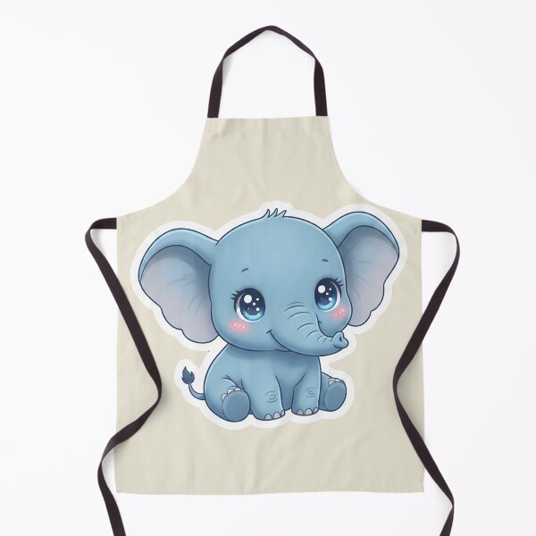 Item preview, kawaii chibi baby elephant designed and sold by AwesomeArtist26.