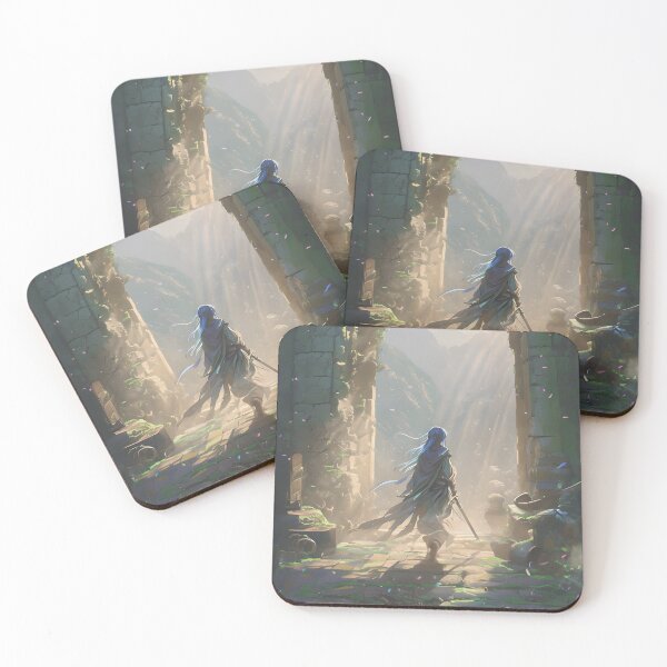 Item preview, Where the Light Waits for You - Serene Fantasy Art Print | Emotional Lightcore Anime-Inspired Hero Design designed and sold by ShopAyejaeys.