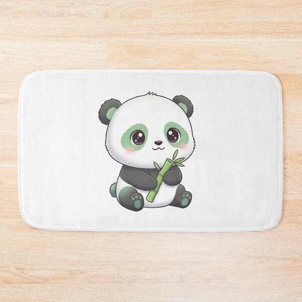 Item preview, kawaii baby panda holding a bamboo stick designed and sold by AwesomeArtist26.