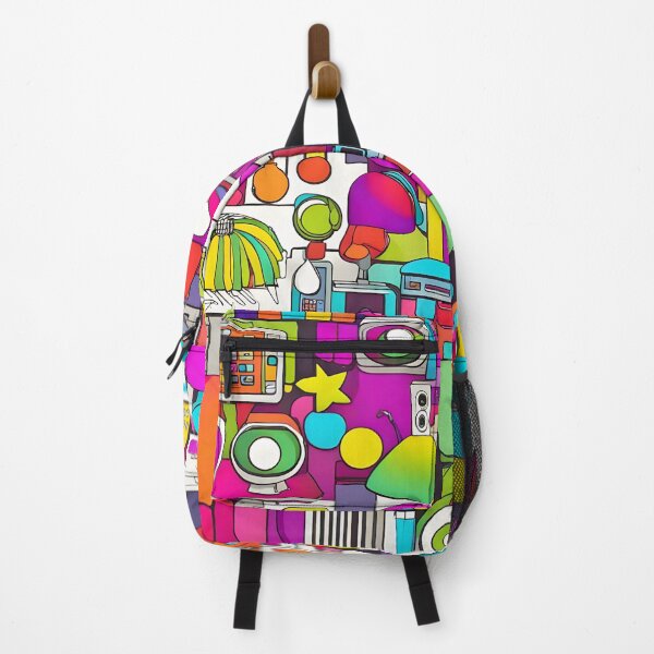 Artikelvorschau, Colorful Retro Chaos – Abstrakte Pop-Art Collage in Neonfarben entworfen und verkauft von The-Art-End.