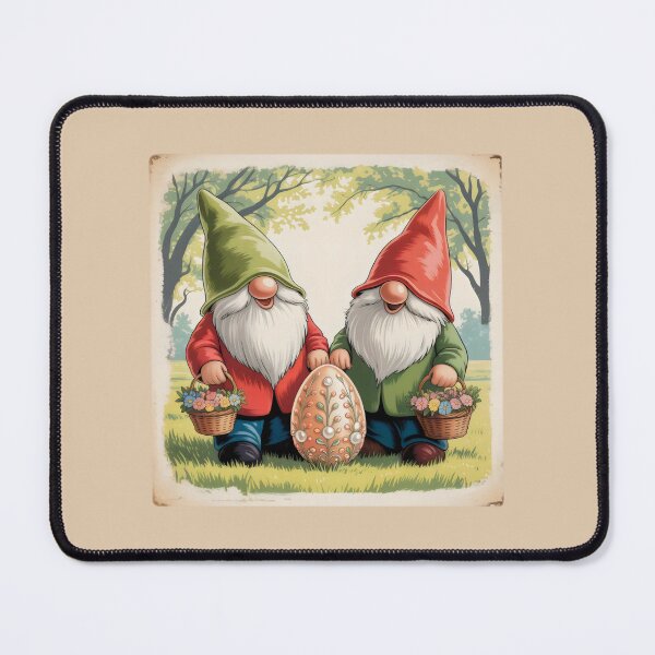 Item preview, Vintage Easter Gnomes with Spring Flowers and Decorative Egg Art designed and sold by SplashTastic.