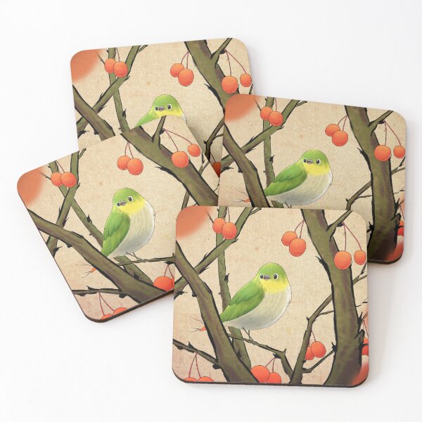 Item preview, The Little Messenger: White-eye Bird on a Silverberry Tree  designed and sold by QamarART Paintings.