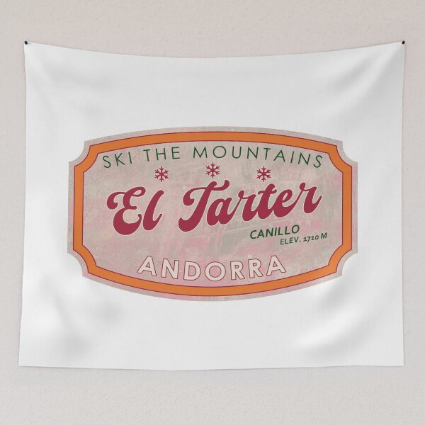 Item preview, El Tarter, Andorra, Canillo, Ski, textured skiing badge designed and sold by Wanderful-roads.