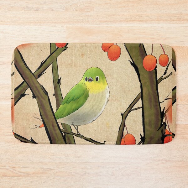Item preview, The Little Messenger: White-eye Bird on a Silverberry Tree  designed and sold by QamarART Paintings.