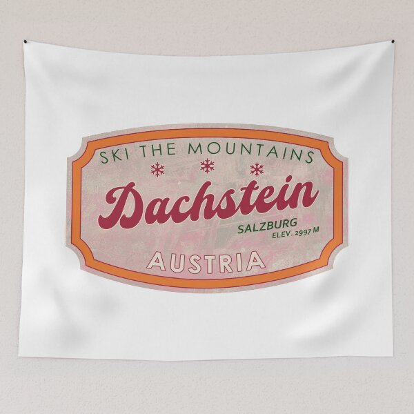 Item preview, Dachstein, Austria, Salzburg, Ski, textured skiing badge designed and sold by Wanderful-roads.