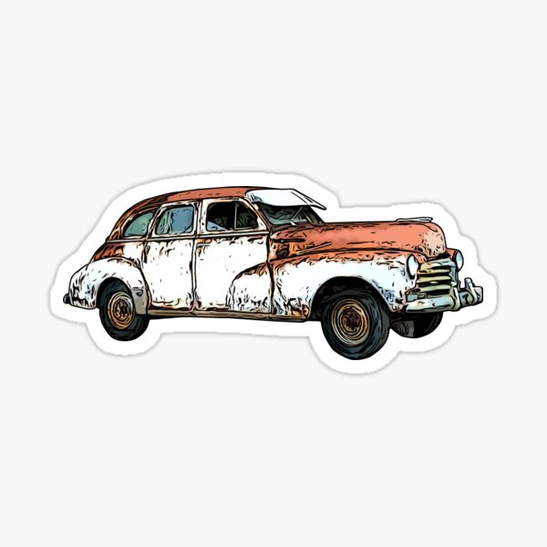 Vintage Rusty Car Sticker
