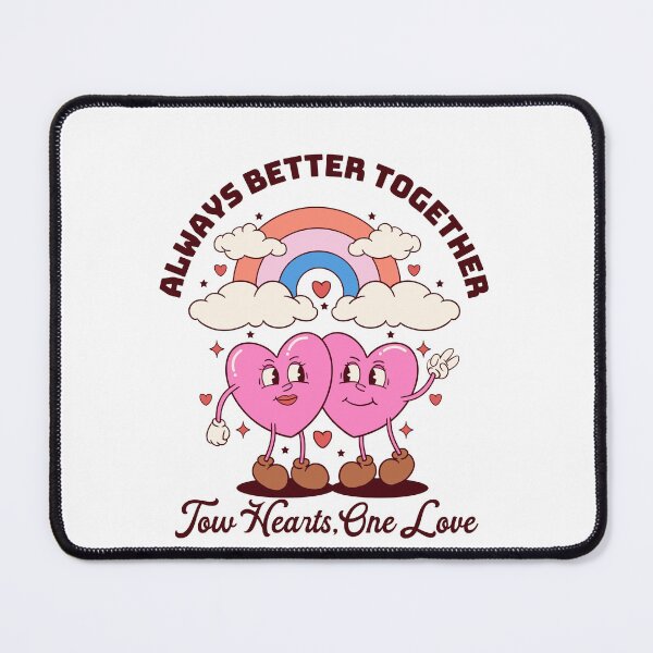 Item preview, Always Better Together Love Valentine Couple Hearts designed and sold by Star3NowForMe.