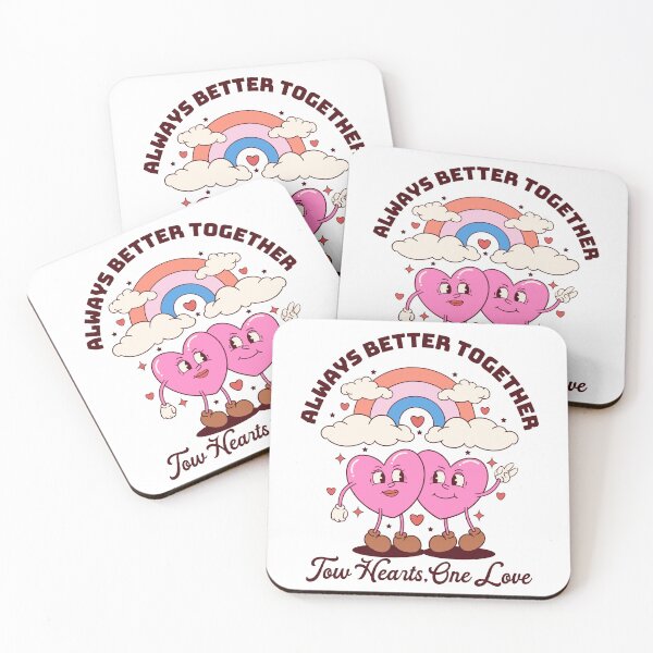 Item preview, Always Better Together Love Valentine Couple Hearts designed and sold by Star3NowForMe.