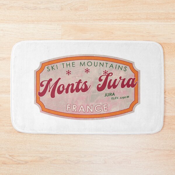 Item preview, Monts Jura, France, Jura, Ski, textured skiing badge designed and sold by Wanderful-roads.