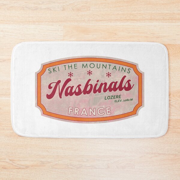 Item preview, Nasbinals, France, Lozère, Ski, textured skiing badge designed and sold by Wanderful-roads.