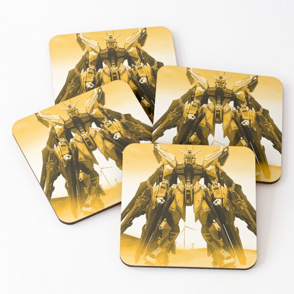 Item preview, gold strike freedom gundam illustration digital art designed and sold by sabartgunpla.