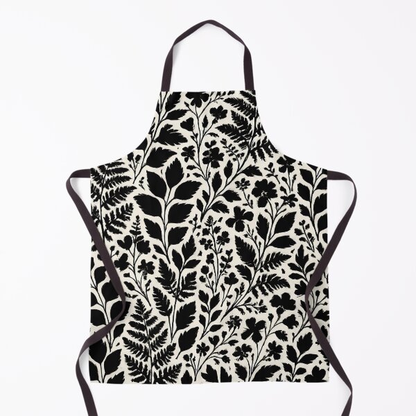 Item preview, Black Botanical Silhouette Pattern – Minimal Floral Nature Design designed and sold by aminz4.