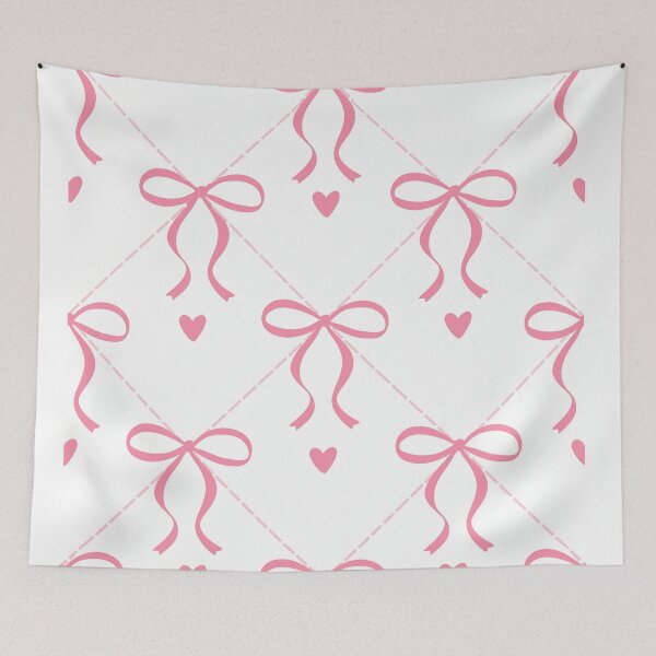 Item preview, Pink Bow Pattern – Cute Pastel Aesthetic Repeating Design designed and sold by ChibiBloom.