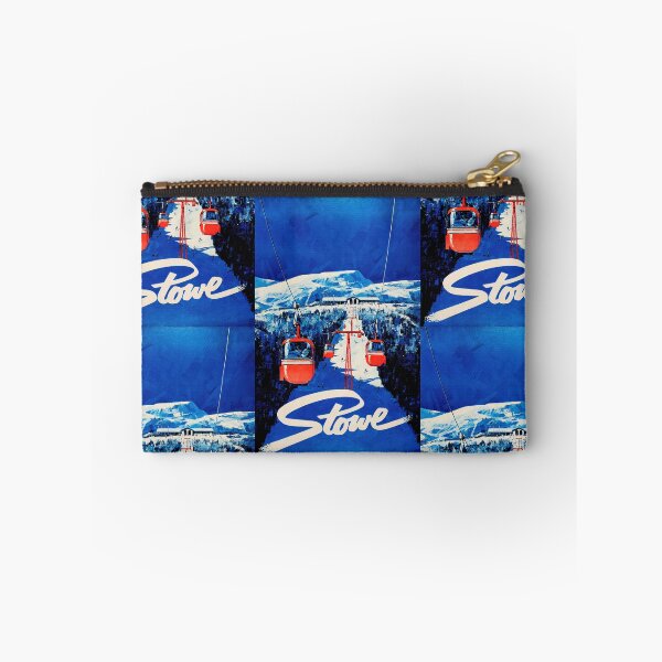 Item preview, Vintage Ski Poster | Mid-Century Travel Art | Gondola Lift System | Stowe Resort | Blue & White Winter Scene | Skiing Decor designed and sold by artofuniverse.