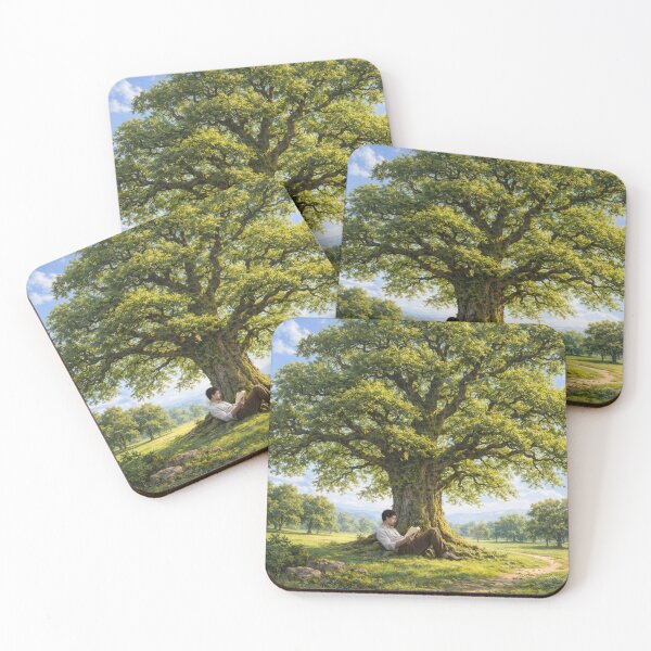 Item preview, Reading Beneath a Majestic Oak Tree designed and sold by Myra365Art.