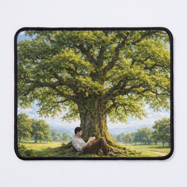 Item preview, Reading Beneath a Majestic Oak Tree designed and sold by Myra365Art.