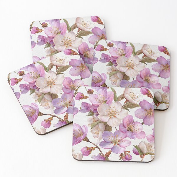 Item preview, Delicate Pink White Cherry Blossom Sakura Flowers Watercolor Art Print designed and sold by Anastasiia Yurevych.