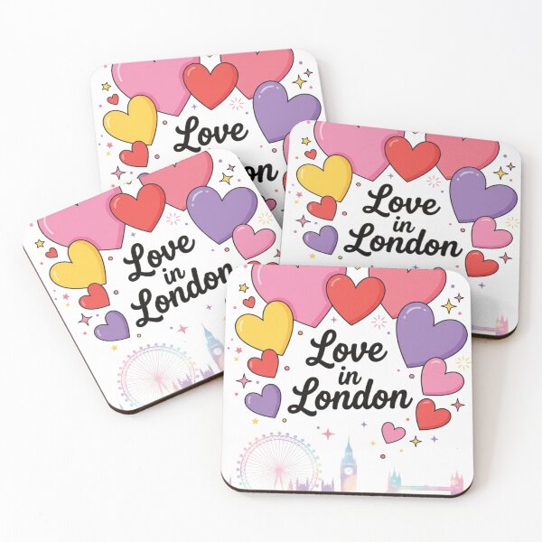 Item preview, Love in London Skyline with Colorful Hearts designed and sold by DGtaLrtcom.