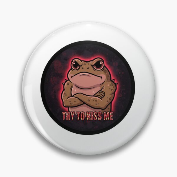 Item preview, Try To Kiss Me – Funny Dark Anti-Valentine Frog Sticker designed and sold by Imaginarium of Chaos falcon88 .