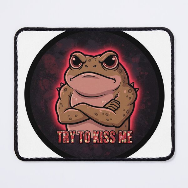 Item preview, Try To Kiss Me – Funny Dark Anti-Valentine Frog Sticker designed and sold by Imaginarium of Chaos falcon88 .