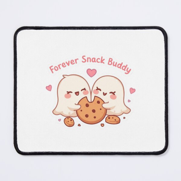 Item preview, Forever Snack Buddy - Ghost Couple Sharing Cookie Valentine designed and sold by OrikuStudio.