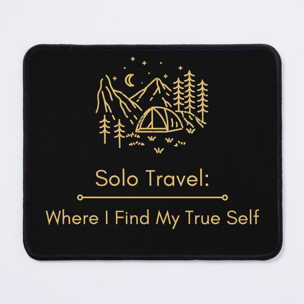 Item preview, Solo Travel Where I Find My True Self Shirt – Minimalist Camping & Mountain Design for Independent Travelers, Wanderers & Travel Lovers designed and sold by ETcompany.