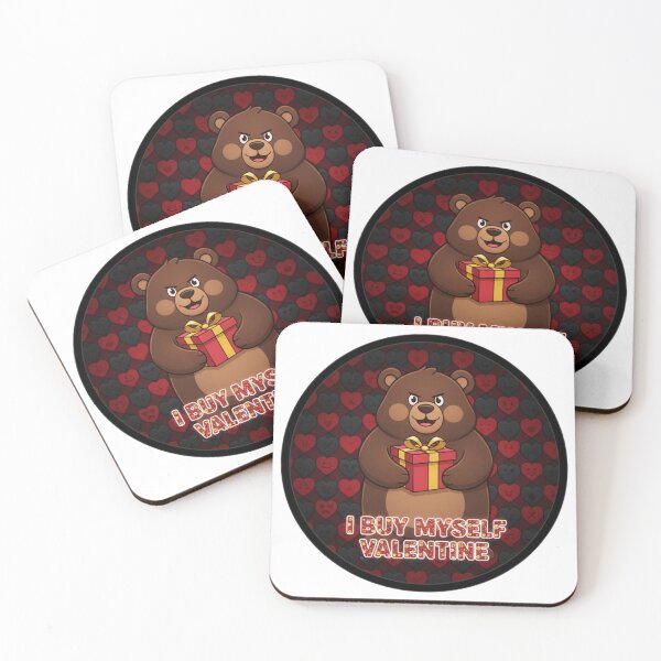 Item preview, I Buy Myself Valentine – Dark Self-Love Bear Sticker designed and sold by Imaginarium of Chaos falcon88 .