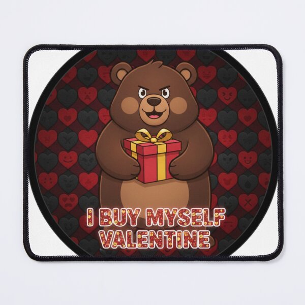 Item preview, I Buy Myself Valentine – Dark Self-Love Bear Sticker designed and sold by Imaginarium of Chaos falcon88 .