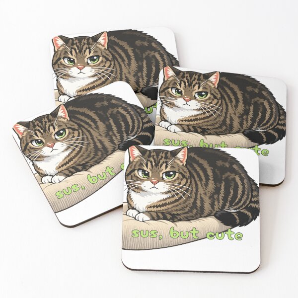 Item preview, Sus, But Cute – Kawaii Judgmental Cat Illustration designed and sold by Pickled Poppies .