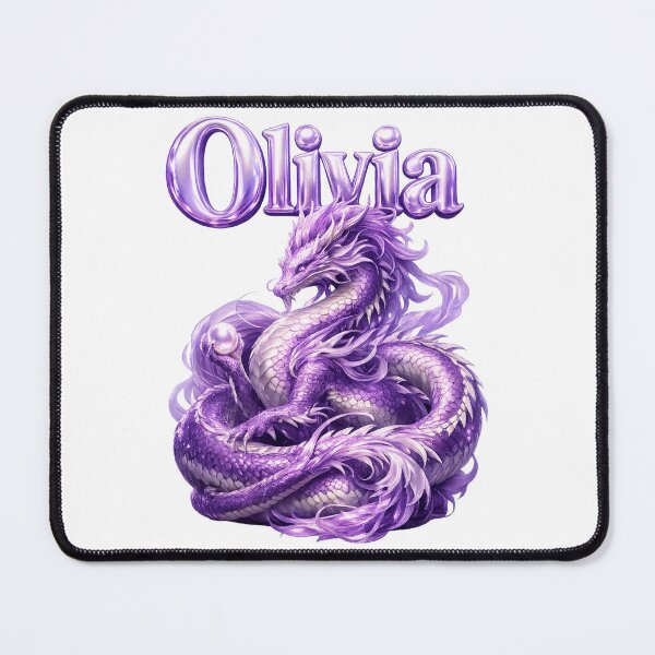 Item preview, Olivia Dragon Chinese Zodiac — Year of the Dragon Eastern Horoscope Name Design | Powerful Fantasy Art designed and sold by AlexLineArt.